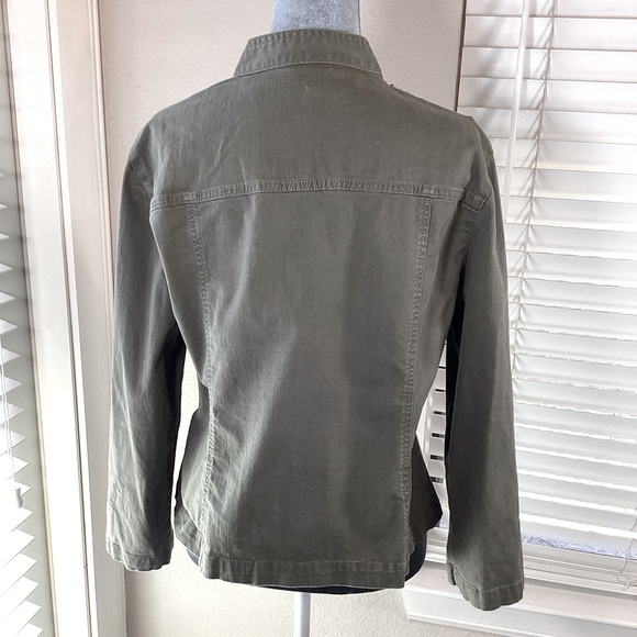 Ruby Rd Army Green Beaded Jacket Size 14 - Picture 5 of 9